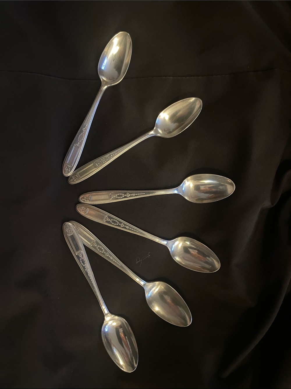 Rare Vintage- Set of 6 Demitasse-  Grosvenor Oneida Community - Silver Plate